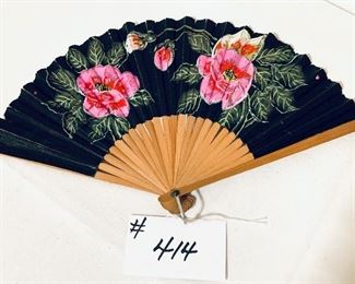 Handpainted fan 14 inches wide $18