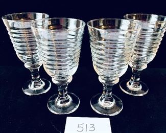 Set of 4  anchor hocking Manhattan glasses 7” inches tall set $40