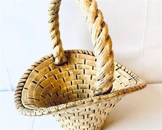 Ceramic basket 10 inches tall $26