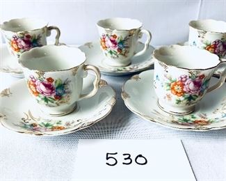 Set of five demitasse cup and saucers occupied Japan set $49
