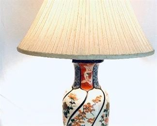 IMARI  style oriental lamp 31 1/2 inches tall $200