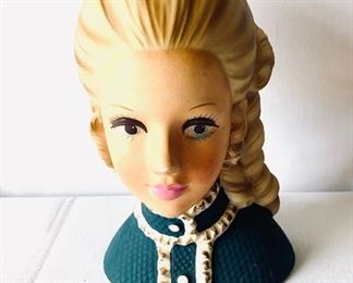 ENESCO lady head VASE 9 inches tall by 5 inches wide $75