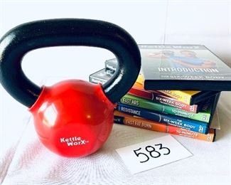 Kettle Bell and 6 workout videos $25