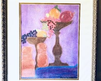 Pastel art framed 17 inches wide by 21 inches tall artist Erin  Webb $55