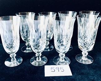 Eight vintage ice tea glasses 7 inches tall $40