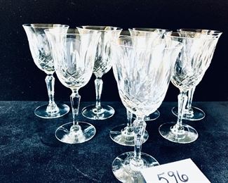 Eight vintage Wine/water goblets 7.5 inches tall $32