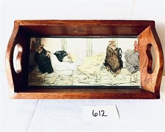 Wooden chicken tray
 15 inches wide by 8 inches tall by 2.5 inches deep $16