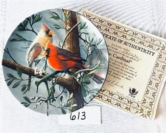 Cardinal plate 8.5 inches wide $18