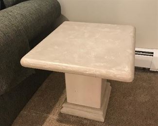 (1) Synthetic Stone End Table  28“L x 24”w  x 22”h -   $75 each