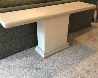 Synthetic Stone Console Table 60”L x 16”w x 28”h  $150
