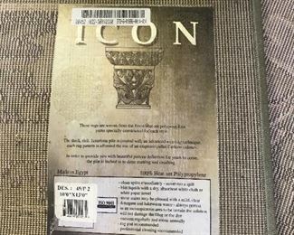 Icon Area Rug Label  10x13.  $200