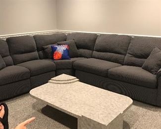 Modular Sectional w/Full Size Sleeper Sofa & Single Recliner 12' x 8'  $350