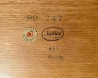 $395 - Authentic Stickley Mission accent / lamp table. 27 3/4" square, 28" high  