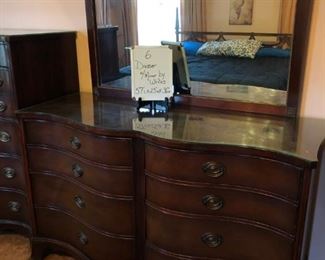 P-B1-6   $160     White Fine Furniture Dresser w/Mirror