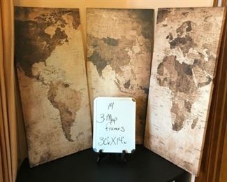 P-B1-14   $ 45     3 Map Pictures (30"H x 14"W)