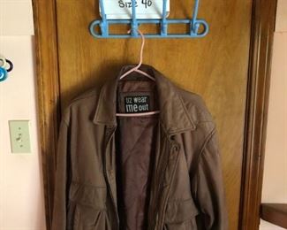 P-B1-78    $35  U2 Wear Me Out Leather Coat Size 40