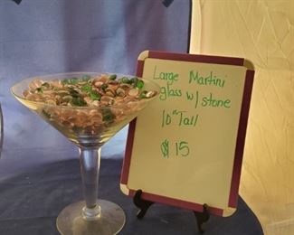 P-LR-33    $15    Martini Glass with Stone