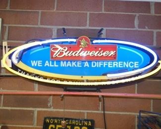 BUDWEISER 2 COLOR NEON SIGN 