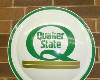 30IN. BUBBLE EMB. QUAKER STATE SIGN 