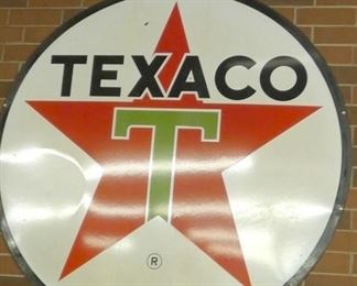 6FT. PORC. TEXACO SIGN 