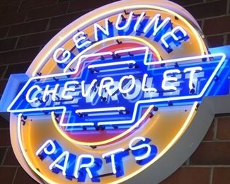 VIEW 3 CLOSE UP CHEVROLET BOW TIE NEON 