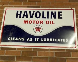 HAVOLINE MOTOR OIL & TEXACO SIGN 