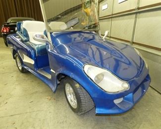 VIEW 2 FRONTSIDE CORVETTE GOLF CART 