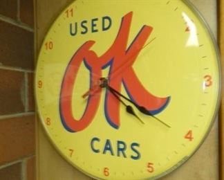 12IN OK USED CARS CLOCK 