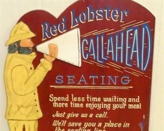 24IN WOODEN RED LOBSTER RESTAURANT  