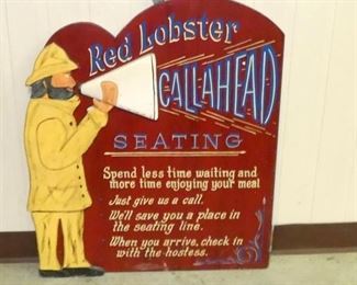 VIEW 2 RED LOBSTER CALL AHEAD SIGN 