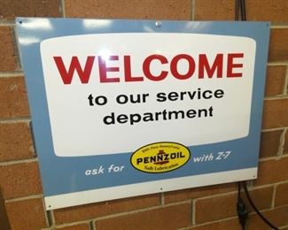 PENNZOIL WELCOME SIGN 