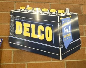AC DELCO BATTERY DIE CUT SIGN 