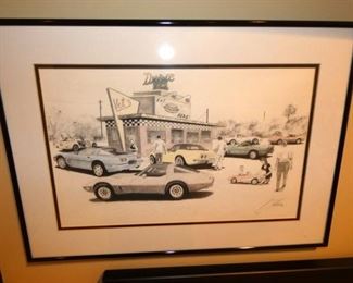 VET'S DINER SIGNED PRINT 