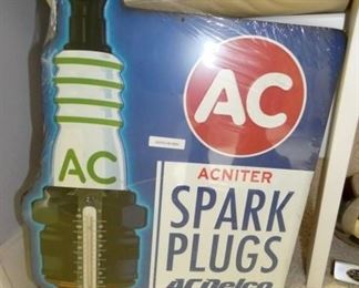 20 IN. AC SPARKPLUG SIGN THERM. 