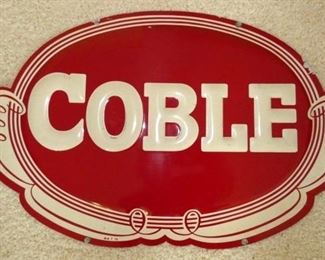 EMB. DIE CUT COBLE SIGN 