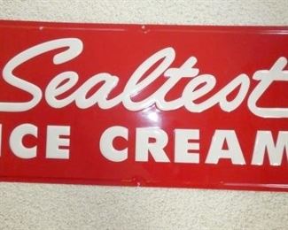 EMB. SEALTEST ICE CREAM SIGN 