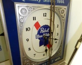 14IN. PABST BLUE RIBBON LIGHTED CLOCK 