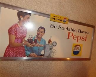 VIEW 2 UNUSUAL PEPSI CARDBOARD NOS 