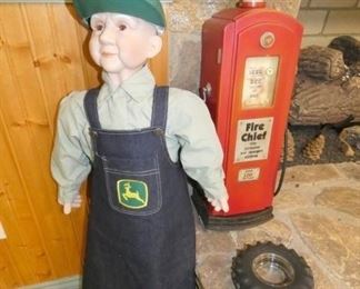 3FT. John Deere LADY BISQUE STATUE 