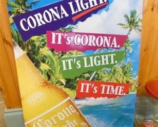 18X24 EMB. CORONA LIGHT SIGN  