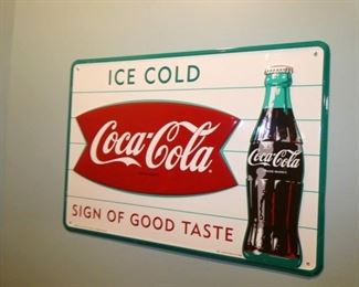 Coca Cola FISHTAIL REPLICA SIGN 