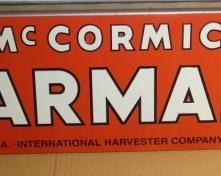 68X17 EMB. MCCORMICK FARMALL SIGN 