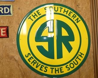 23IN. EMB. SOUTHERN RR SIGN 