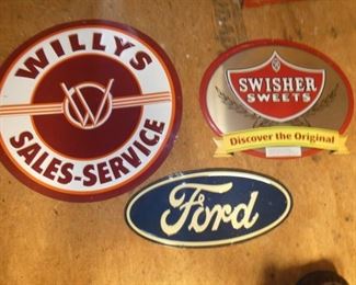 23IN. EMB. WILLS/FORD/SWEETS SIGNS 