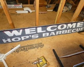 78X11 HOP'S BARBEQUE WELCOME SIGN 