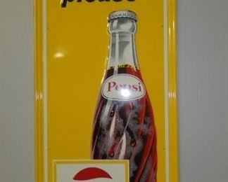 46X17 1969 EMB. SAY PEPSI PLEASE SIGN  