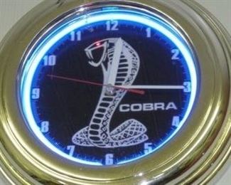 VIEW 2 CLOSE UP COBRA NEON CLOCK 