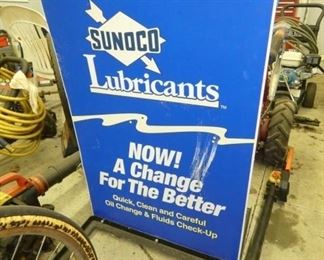 24X37 SUNOCO LUBRICANTS SIDEWALK SIGN 