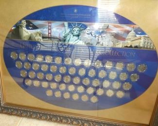 VIEW 2 FRAMED STATE QUATER COLL. 