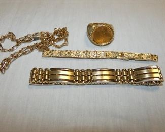 14K & 10K GOLD RINGS/BRACELETS 